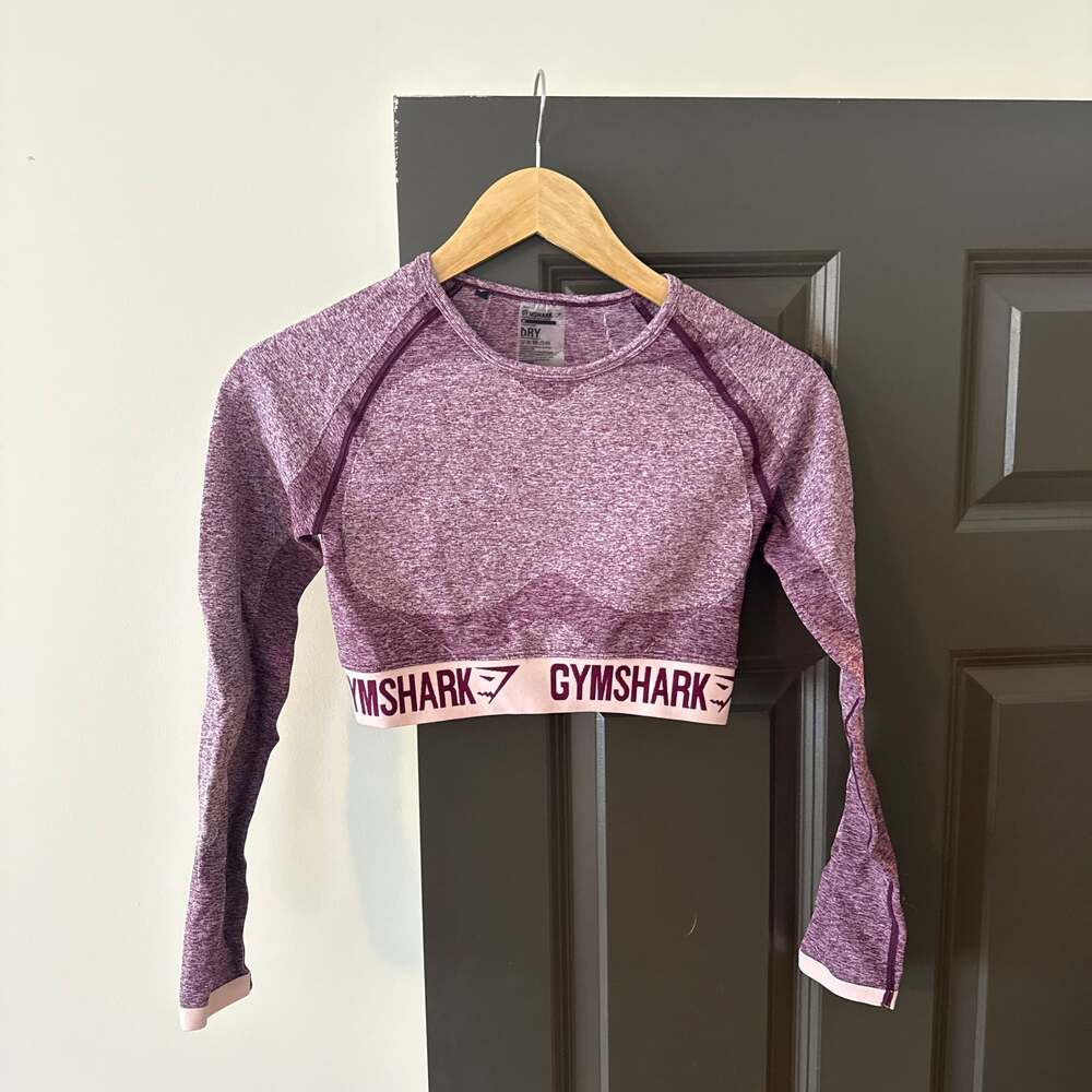 Gymshark Womens Dry Flex Crop Top Dark Ruby